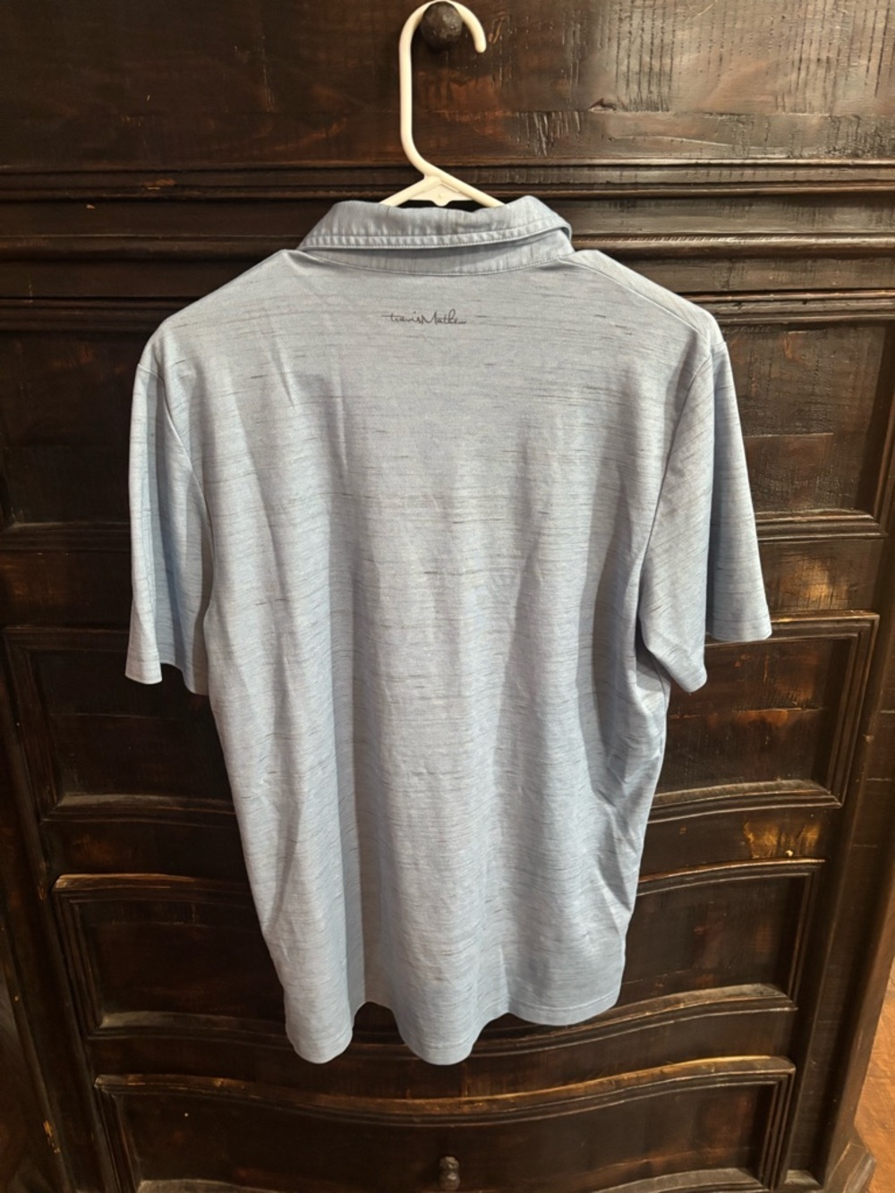 Travis Mathew Heather Sky Blue Polo size Medium - Picture 3 of 5